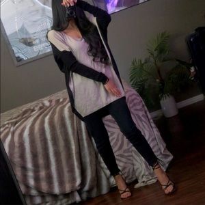 MASON Cashmere / silk black and beige light sweater SO SOFT!